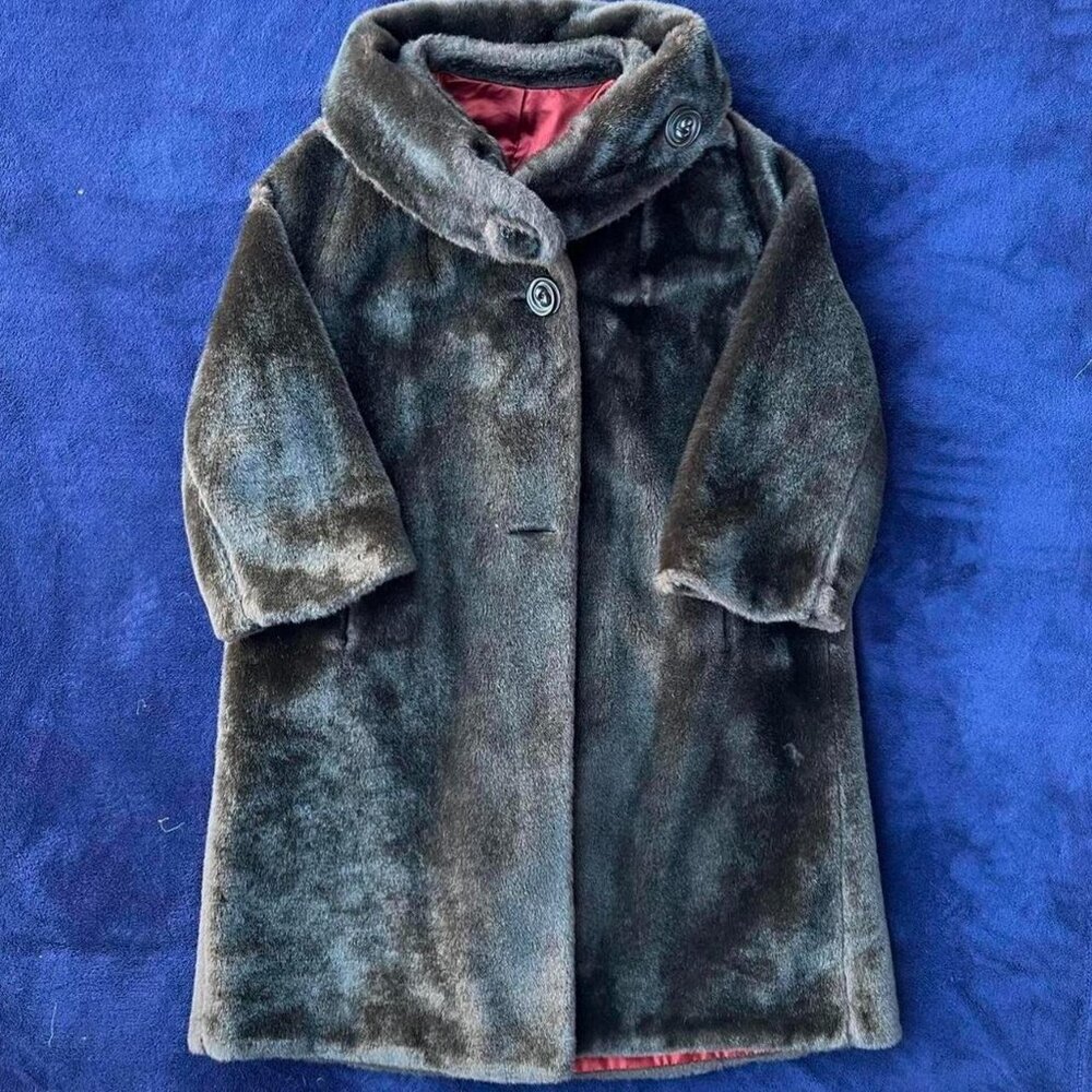 Vintage Woman's Black Fur Coat